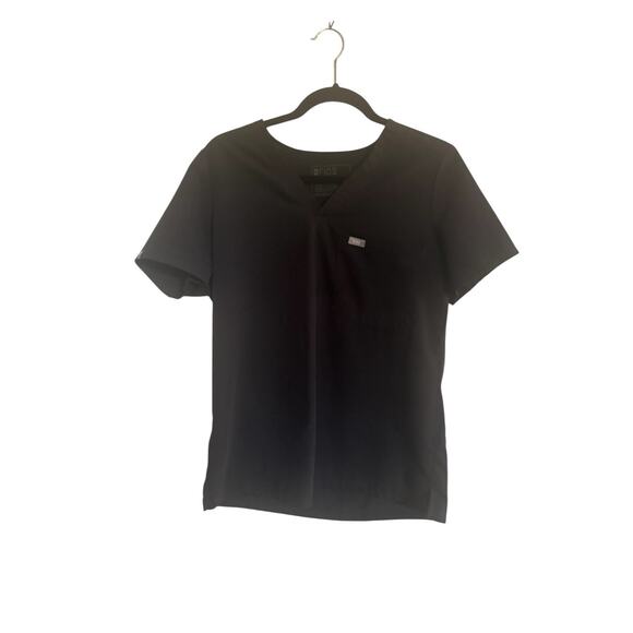 FIGS Scrub Top Technical Collection Woman Medium Black Vneck #5135 - Picture 1 of 8